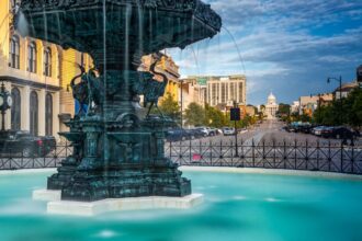 Fountain in downtown Montgomery, Alabama