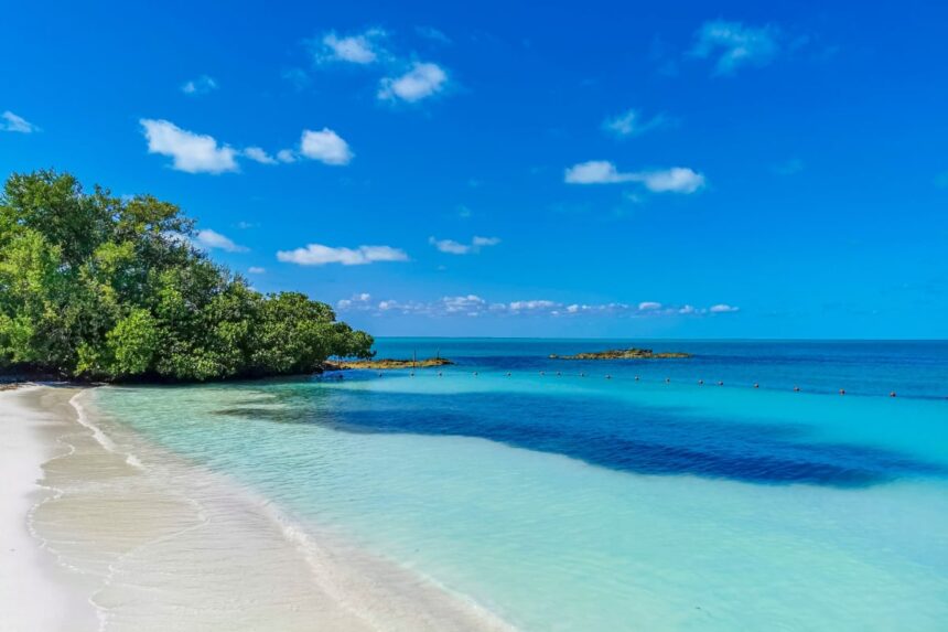 Crowd-free beach on Isla Contoy near Cancun