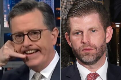 Stephen Colbert Pounces On Trump’s Awkward Comment About His Son Eric
