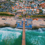 Aerial view of San Clemente, CA coastline