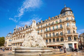 Main square in Montpellier, France
