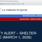 U.S. Embassy in Qatar Issues Another Warning Urging Americans to Shelter