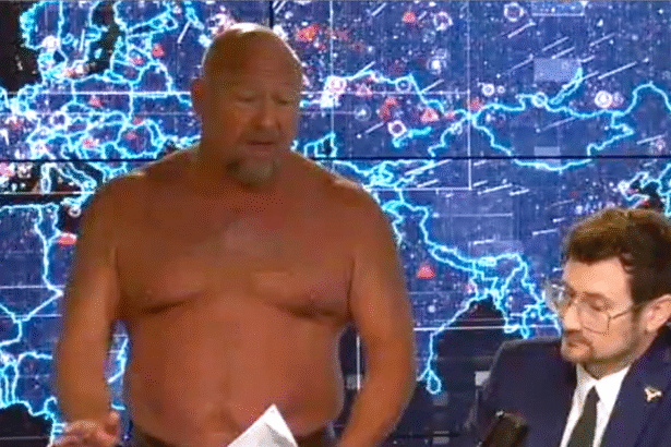 Alex Jones Goes Shirtless After He Learns The Onion Is Acquiring Infowars
