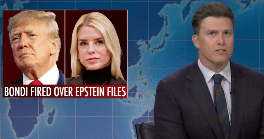 Colin Jost Makes 'Weekend Update' Crowd Groan With Just 1 Wicked Epstein Joke
