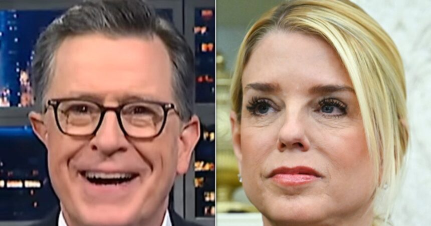 Stephen Colbert Taunts Pam Bondi With 5 'Heartfelt' Words