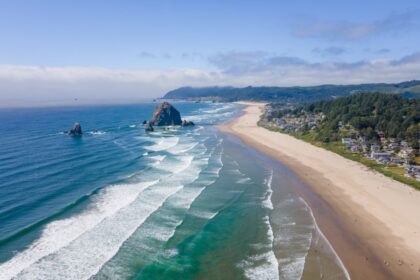 Crowd-free shores in Cannon Beach, OR
