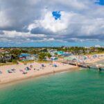 Broad view of Lauderdale-By-The-Sea, Florida coastline