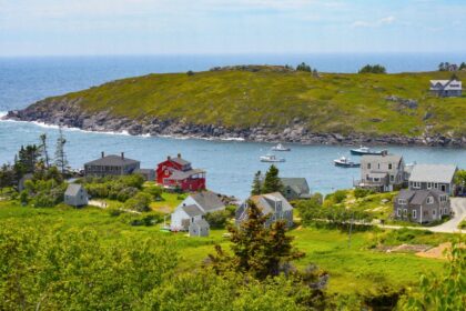 Aerial view of Monhegan Island, Maine