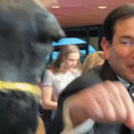 Triumph The Insult Comic Dog Baits Marco Rubio Into Playful Punch