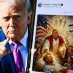 Trump Says Depiction Of Him As Jesus Is Actually ‘Me As A Doctor’
