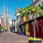 Colorful promenade in Eindhoven, Netherlands