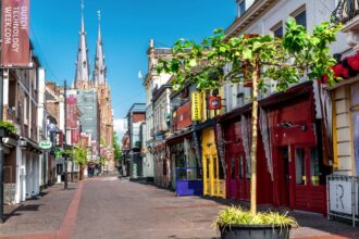 Colorful promenade in Eindhoven, Netherlands