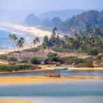 Panoramic view of Goa, India coastline