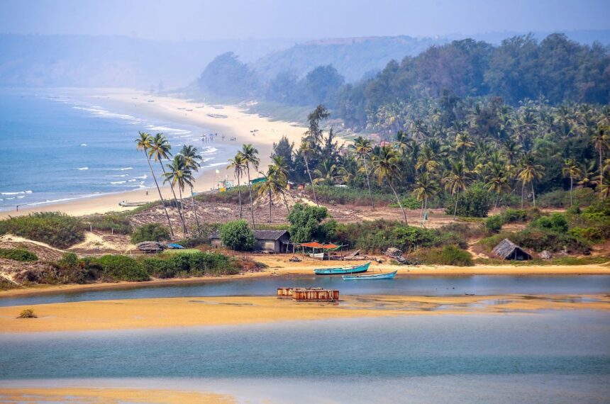 Panoramic view of Goa, India coastline