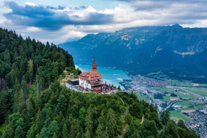 Aerial view of Interlaken, Switzerland