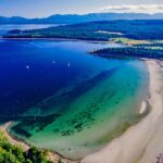 Aerial view of Hornby Island, Canada