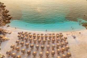 Aerial view of Thasos, Greece