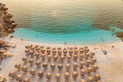 Aerial view of Thasos, Greece