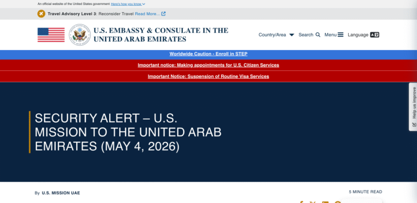 US Embassy Issues Emergency Alert for Americans in UAE as Aerial Attacks Hit Fujairah Oil Port