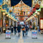 Vibrant square in Sapporo, Japan