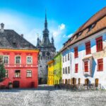 Vibrant town square in Visby, Sweden