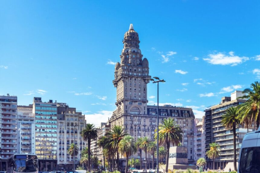 The Plaza Independence in Montevideo, Uruguay. South America. High quality photo