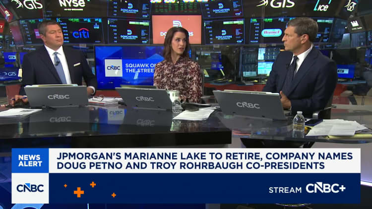JPMorgan names Petno and Rohrbaugh co-presidents; Lake exits