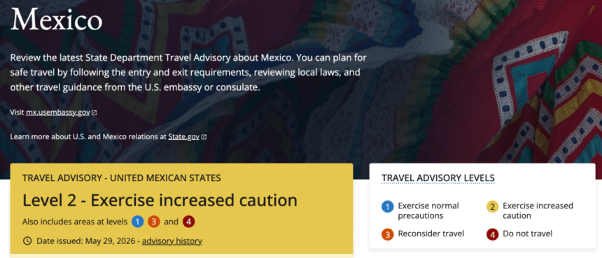 US Just Updated Its Mexico Travel Warning for the World Cup